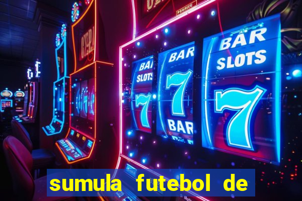 sumula futebol de campo word